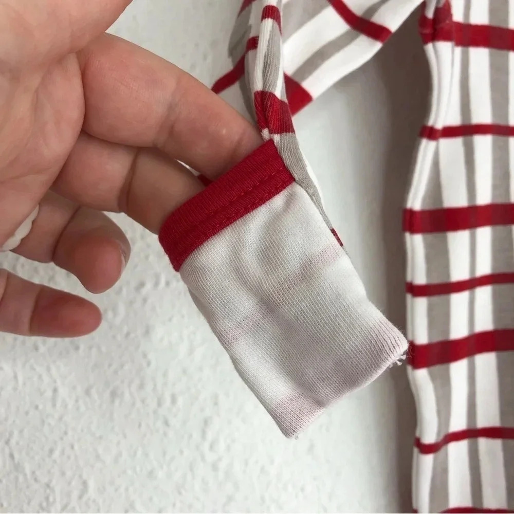 L'ovedbaby footie sleeper red plaid holiday pajamas size 3-6 months - Picture 7 of 10